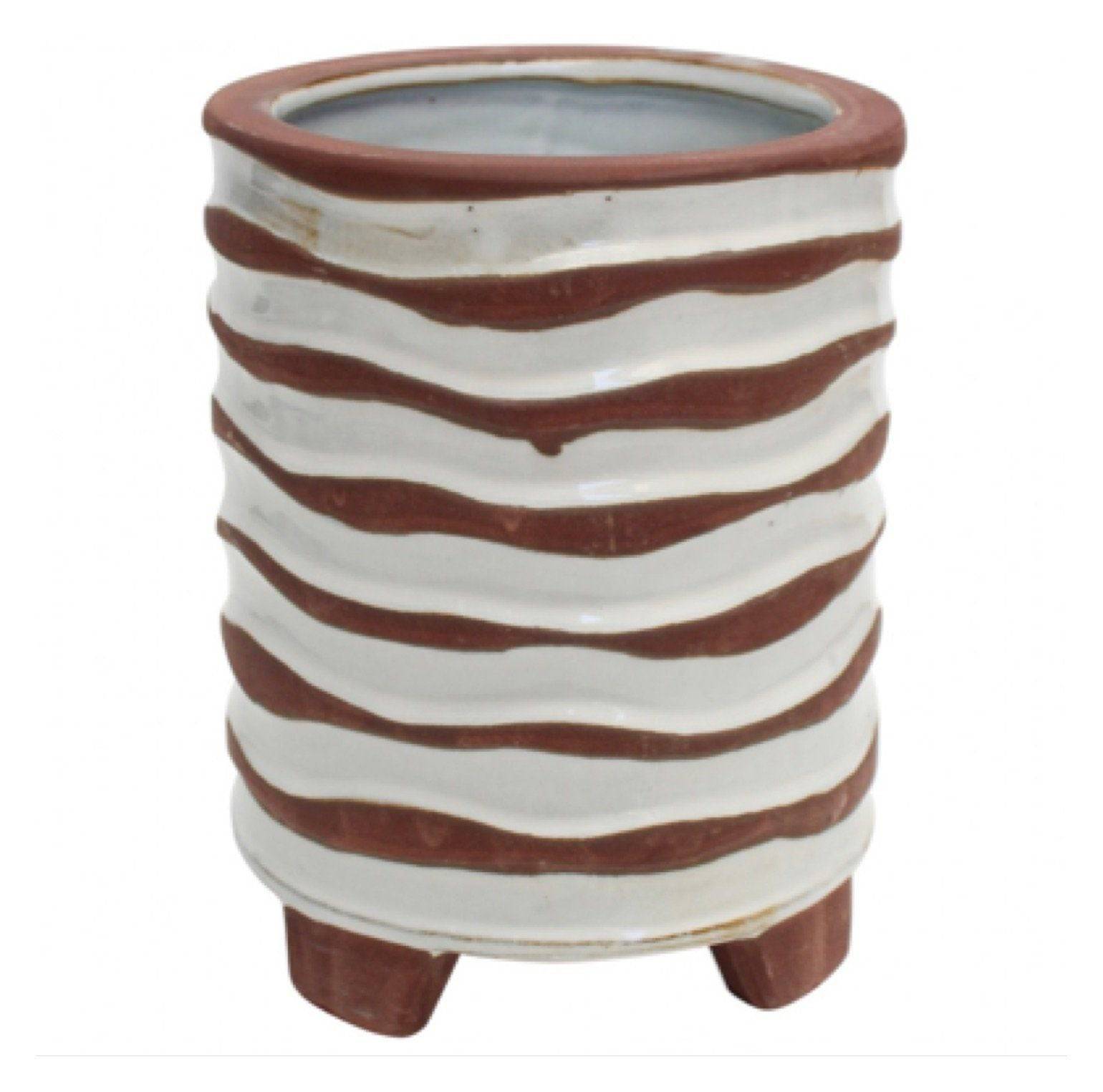 Geo Lines Plant Pot - The Renmy Store Homewares & Gifts 