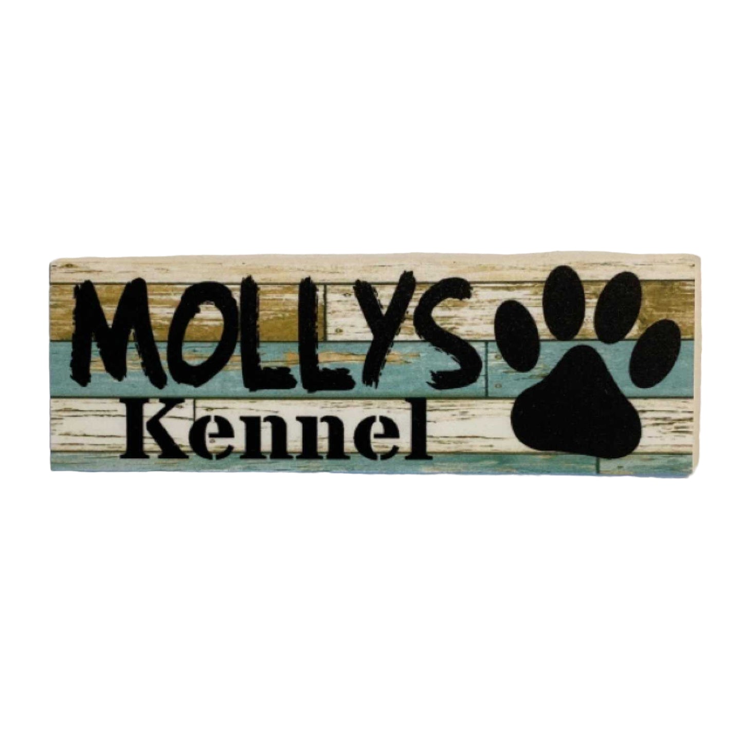 Dog Kennel Personalised Your Dogs Name Blue Sign