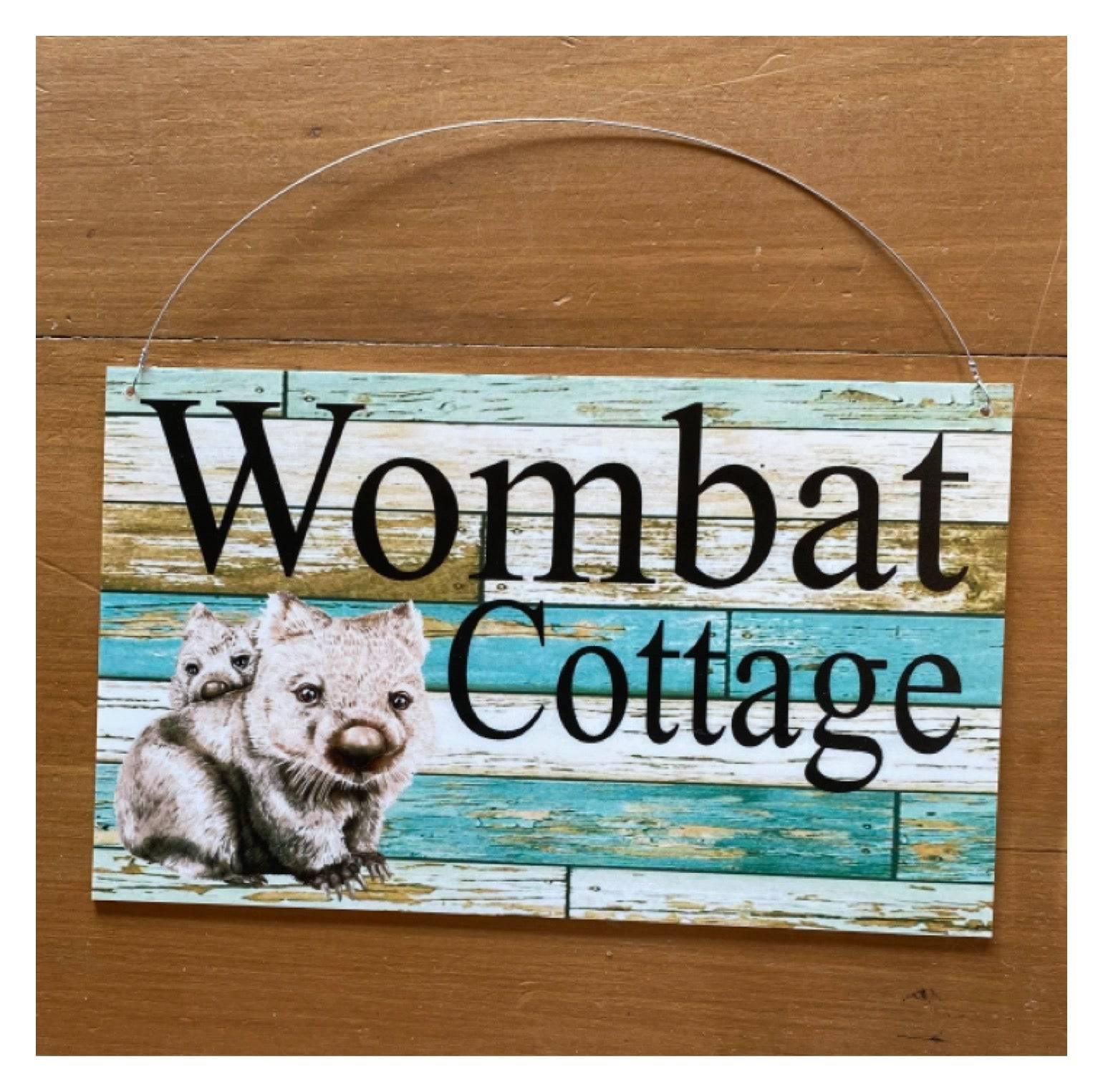 Wombat Custom Personalised Blue Sign - The Renmy Store Homewares & Gifts 