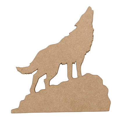 Wolf Wild Dog Raw MDF Wooden DIY Craft - The Renmy Store Homewares & Gifts 