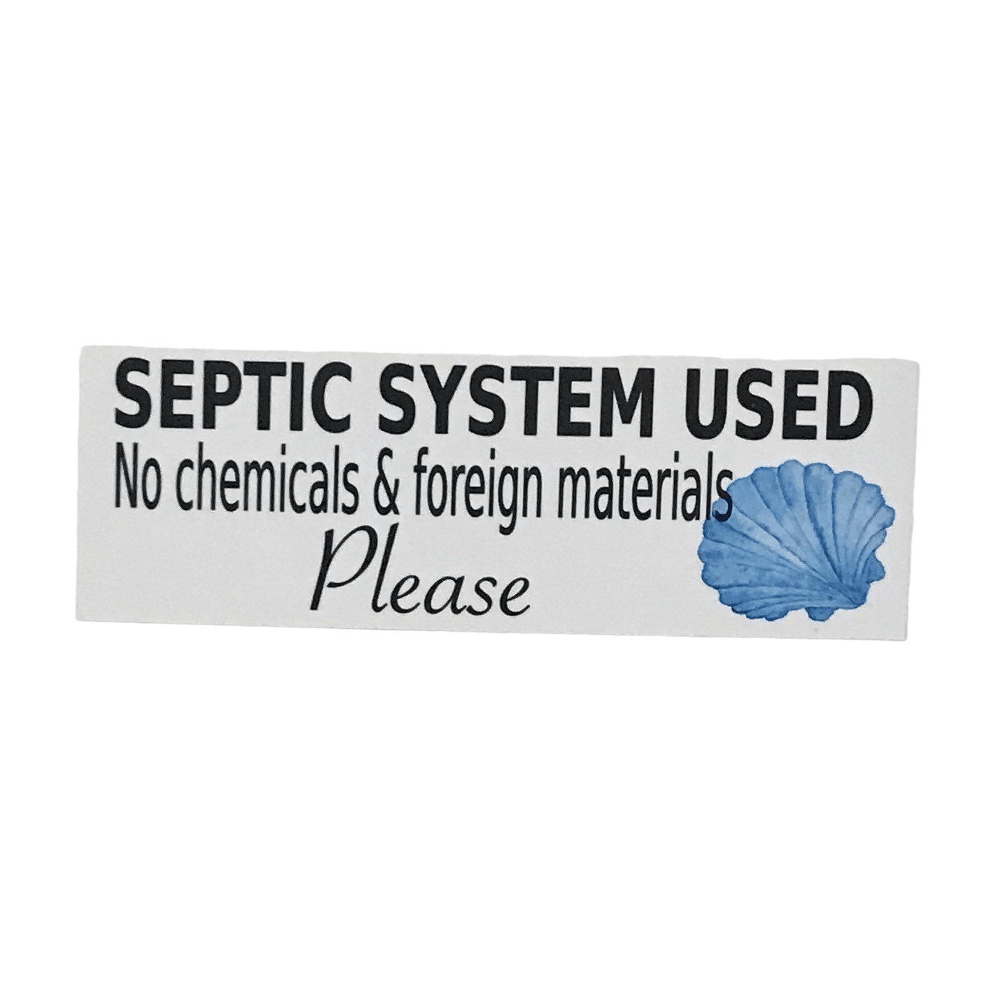 Toilet Septic System Blue Shell Beach Sign - The Renmy Store Homewares & Gifts 