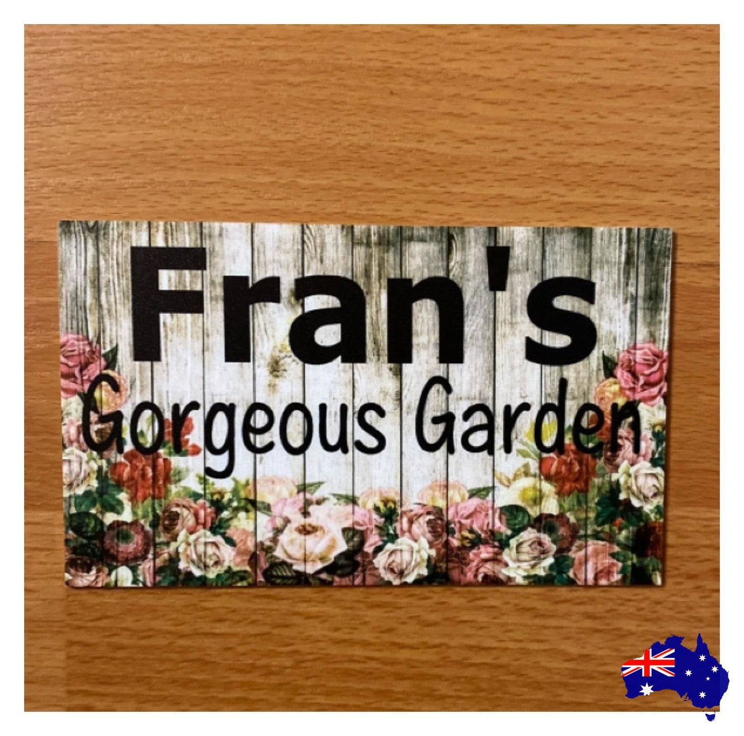 Floral Garden Rose Personalised Custom Sign - The Renmy Store Homewares & Gifts 