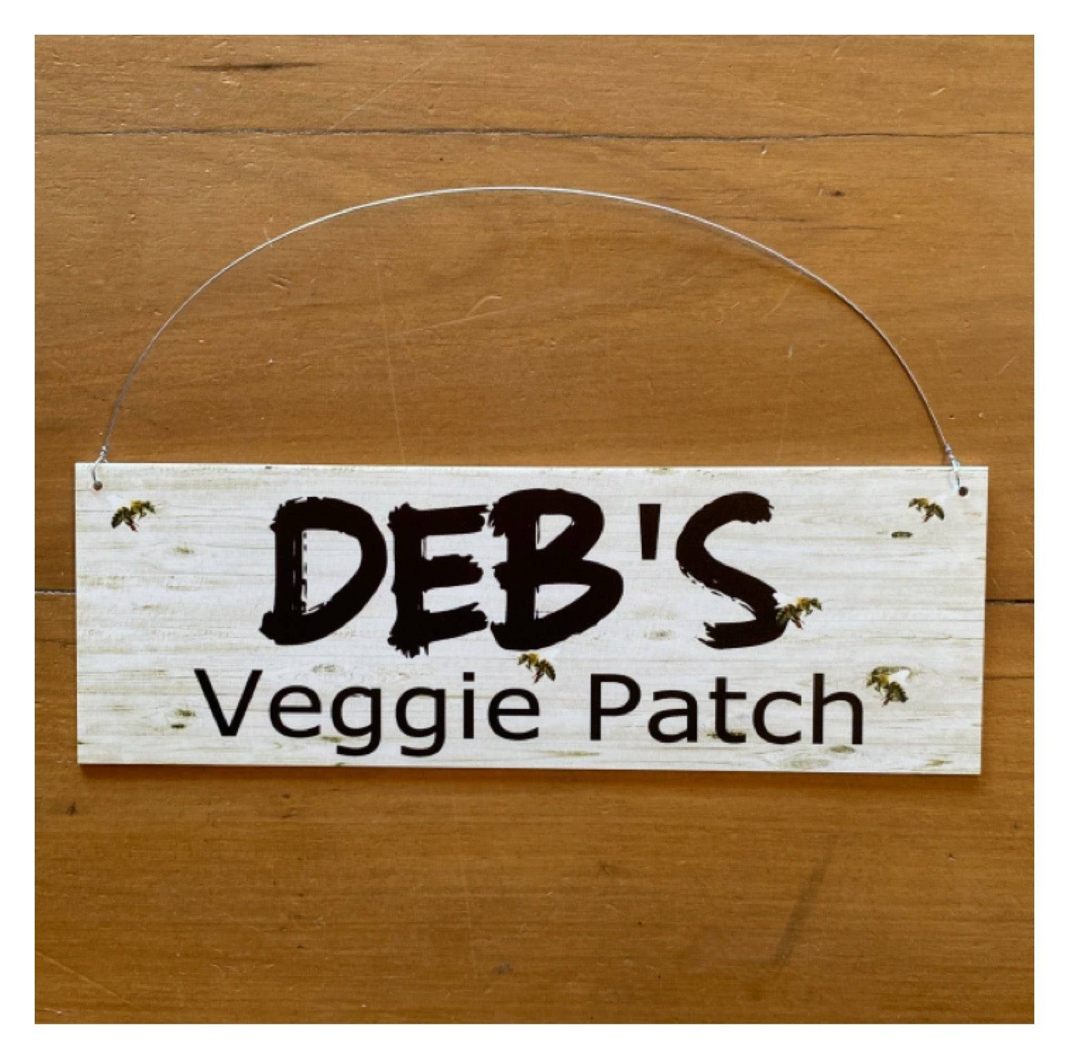 Custom Veggie Patch Garden Bees Sign - The Renmy Store Homewares & Gifts 