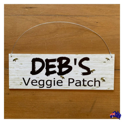 Custom Veggie Patch Garden Bees Sign - The Renmy Store Homewares & Gifts 