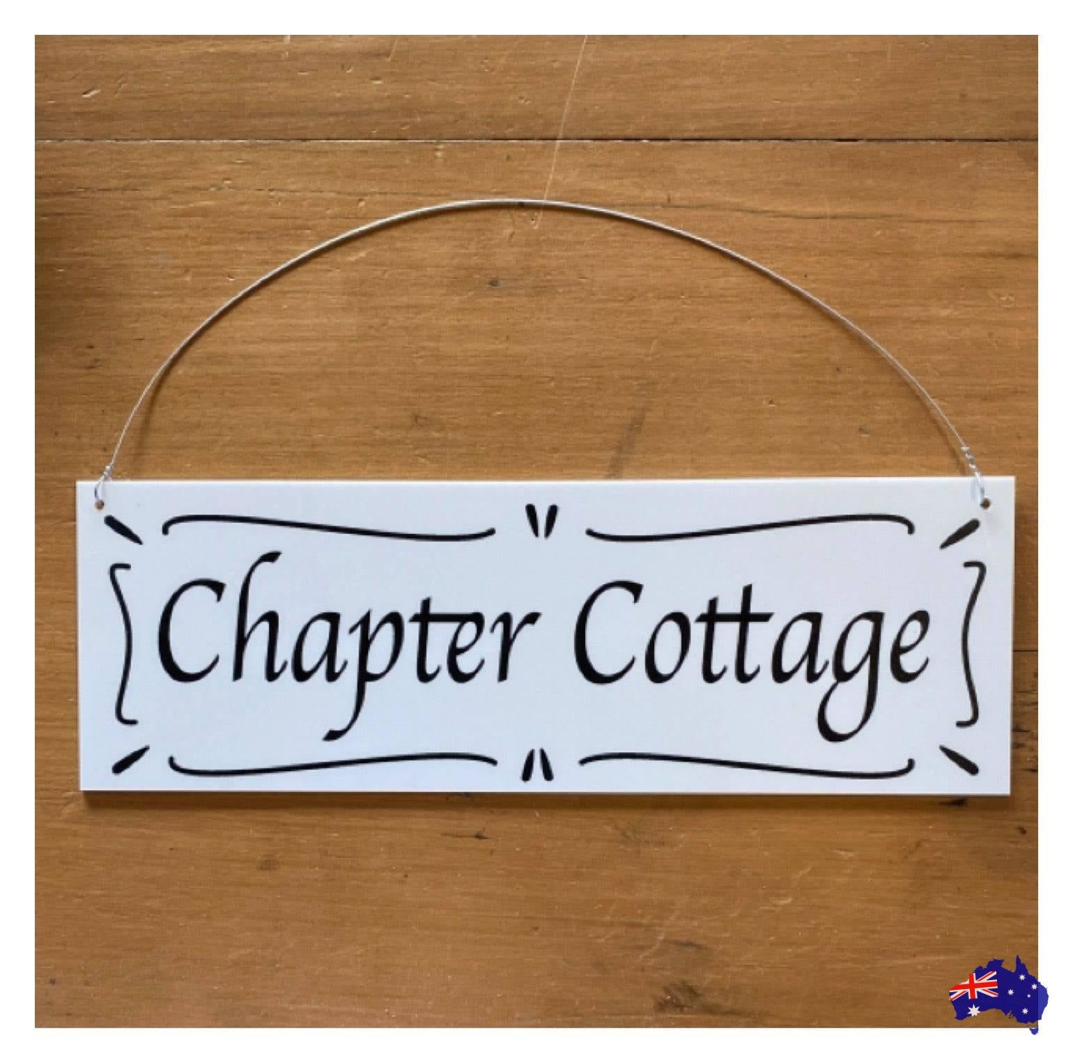 Cottage Custom Personalised French White Sign - The Renmy Store Homewares & Gifts 