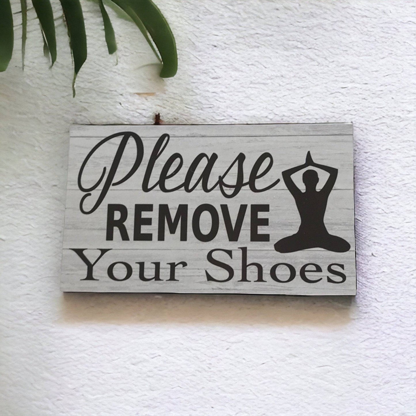 Please Remove Your Shoes Zen Yoga Meditate Sign - The Renmy Store Homewares & Gifts 