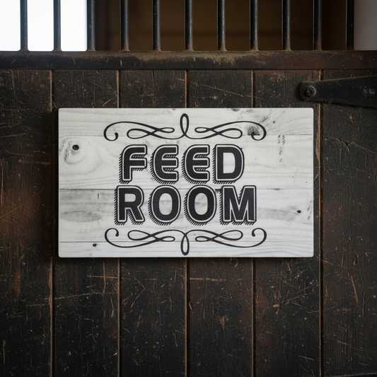 Feed Room Sign | Horse Farm Animals | Timber Look Acrylic | Aussie Made
