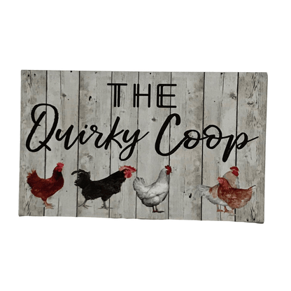 The Quirky Coop Chicken White Wash Sign - The Renmy Store Homewares & Gifts 