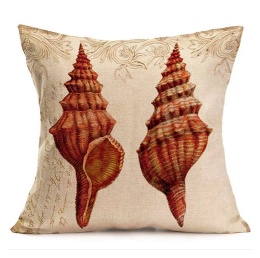 Cushion Pillow Spiral Pointed Shells - The Renmy Store Homewares & Gifts 