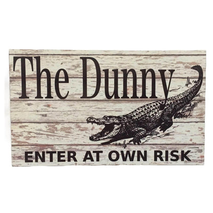 The Dunny Toilet Crocodile Enter Outback Sign - The Renmy Store Homewares & Gifts 