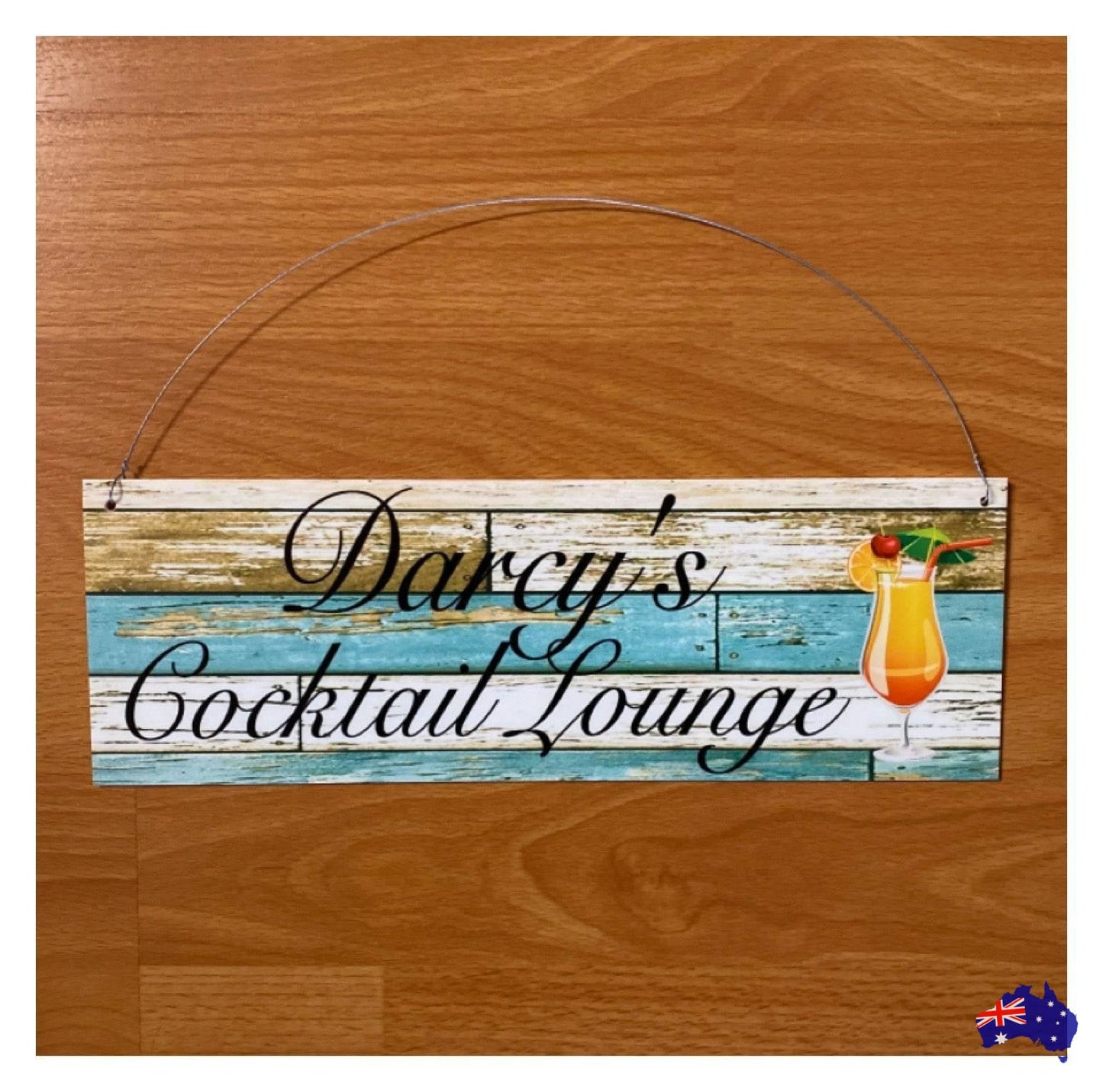 Bar Cocktail Tropical Custom Persoanlised Sign - The Renmy Store Homewares & Gifts 