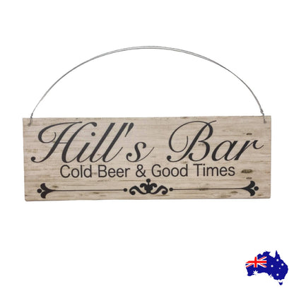 Bar Custom Personalised Cold Beer Good Times Sign - The Renmy Store Homewares & Gifts 