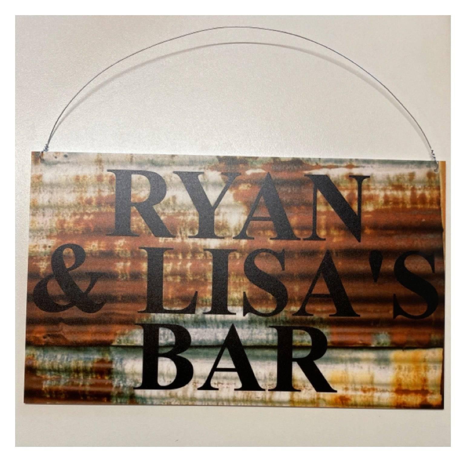 Rustic Rust Style Custom Personalised Sign - The Renmy Store Homewares & Gifts 