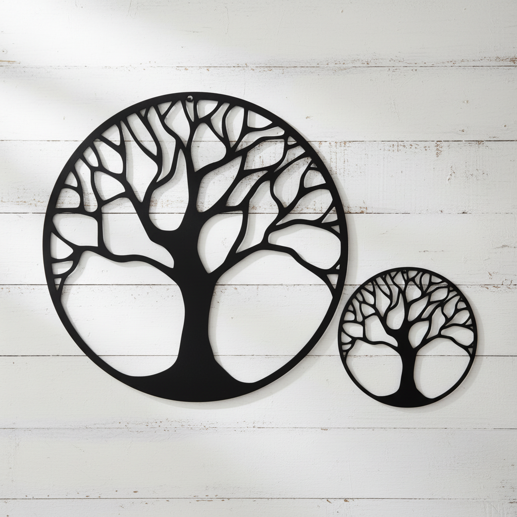 Tree of Life Set of 2 | Black or White Acrylic Wall Decor Aussie Made