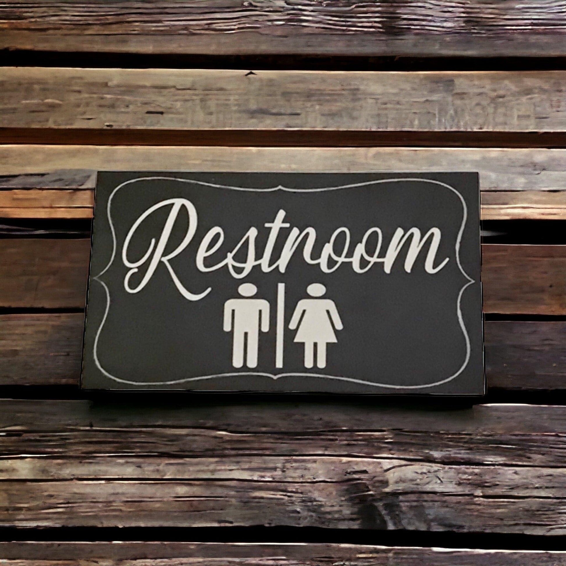 Vintage Restroom Toilet Door Sign - The Renmy Store Homewares & Gifts 