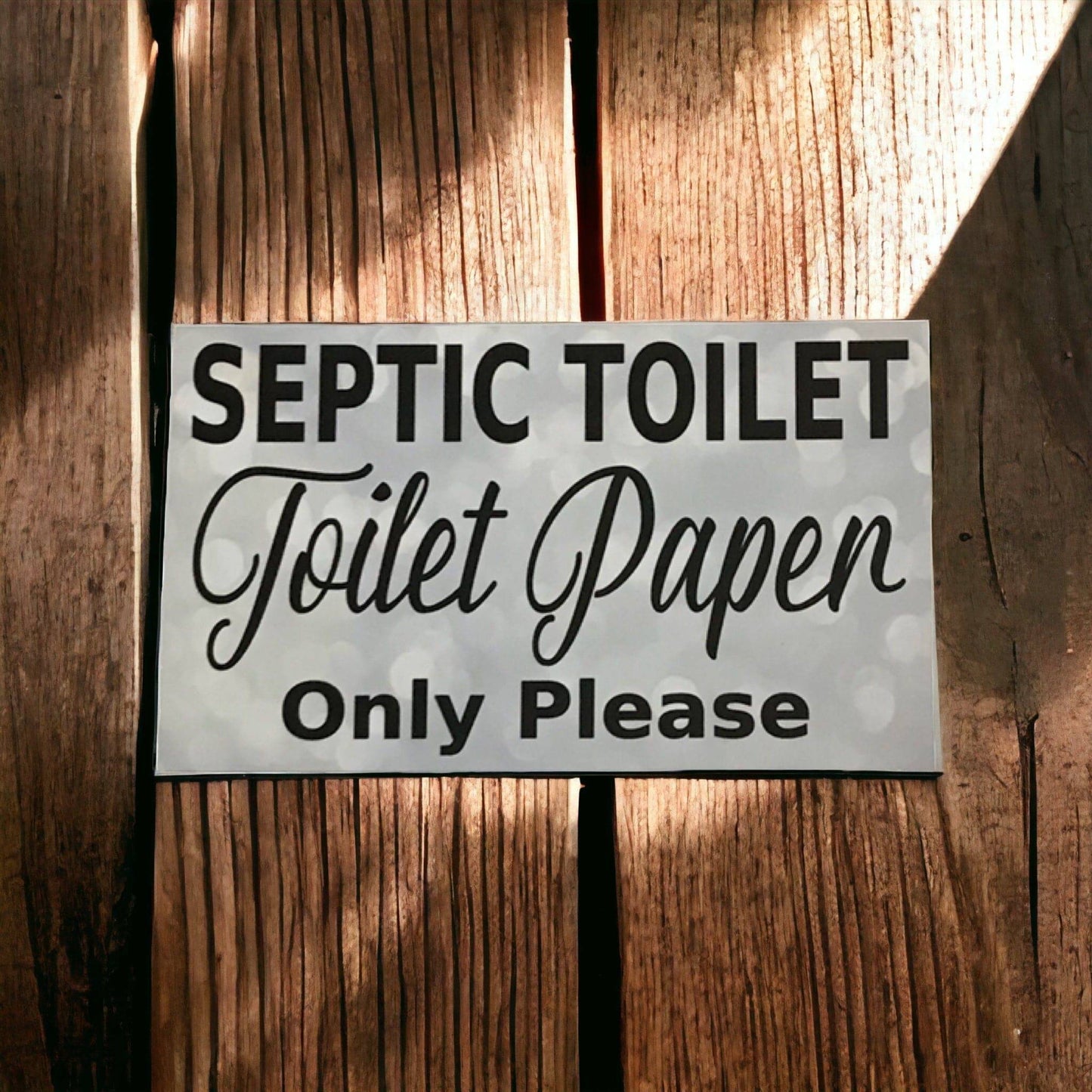 Septic Toilet Paper Only Sparkle Sign - The Renmy Store Homewares & Gifts 