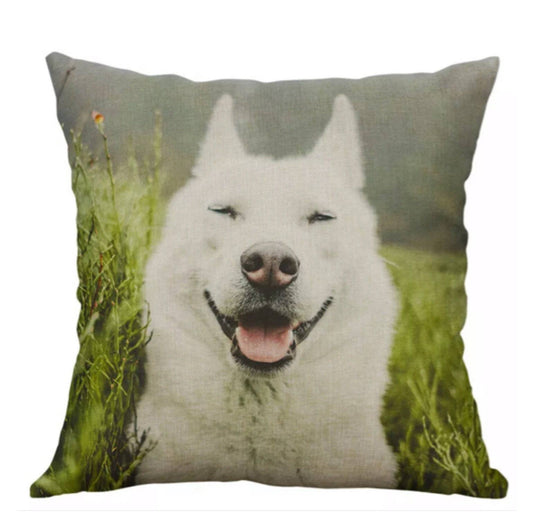 Cushion Pillow Dog White Patsy - The Renmy Store Homewares & Gifts 