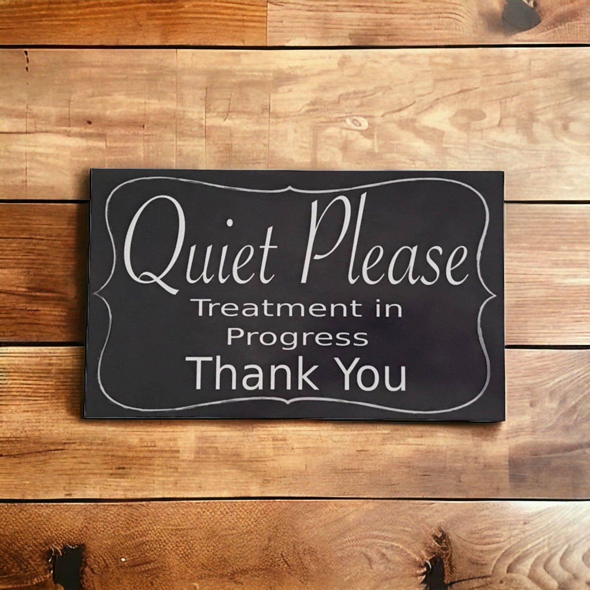 Quiet Please Clinic Treatment Massage Sign - The Renmy Store Homewares & Gifts 