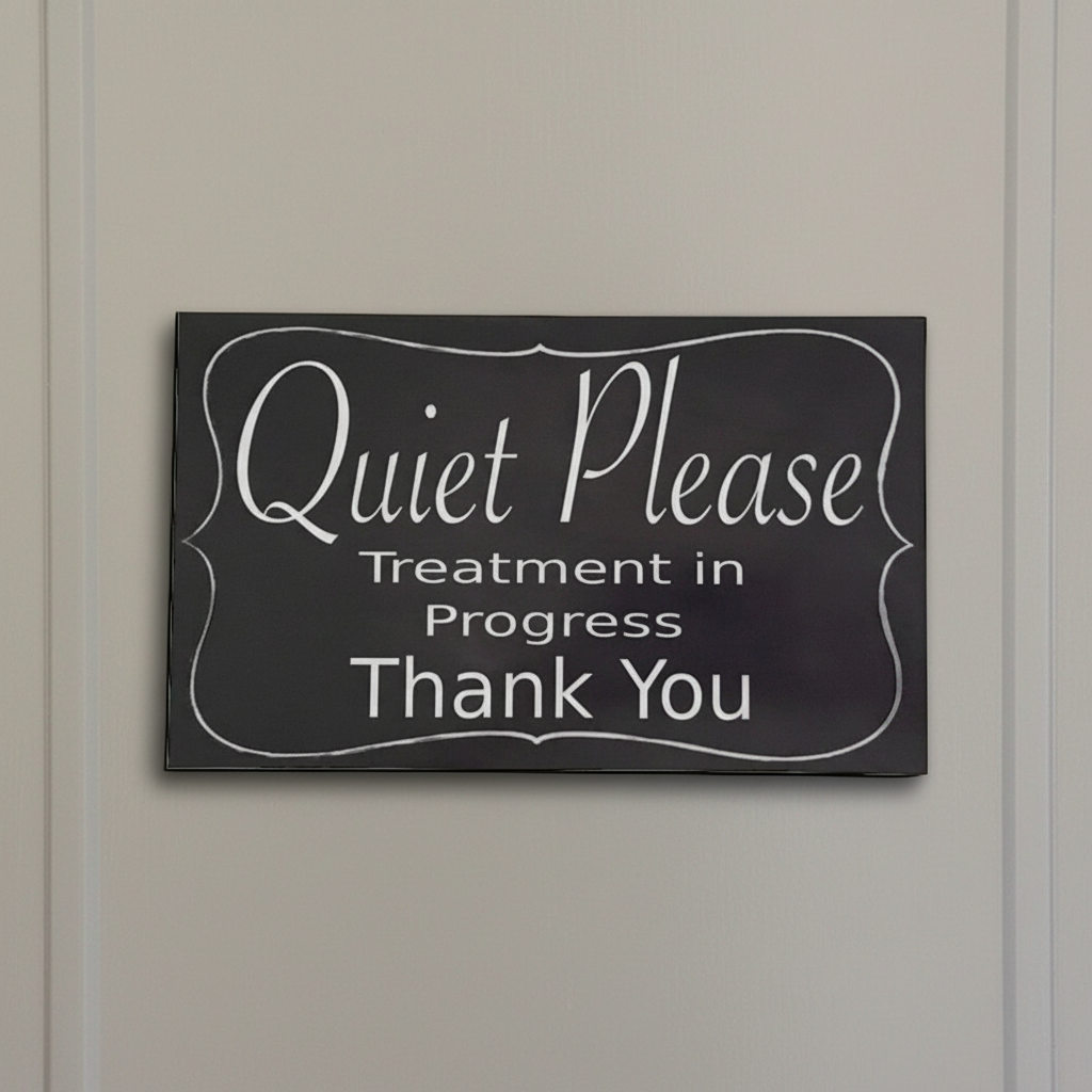 Quiet Please Clinic Treatment Massage Sign