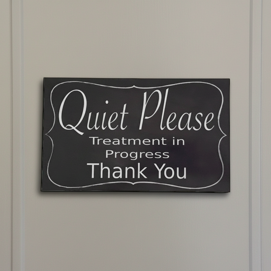 Quiet Please Clinic Treatment Massage Sign