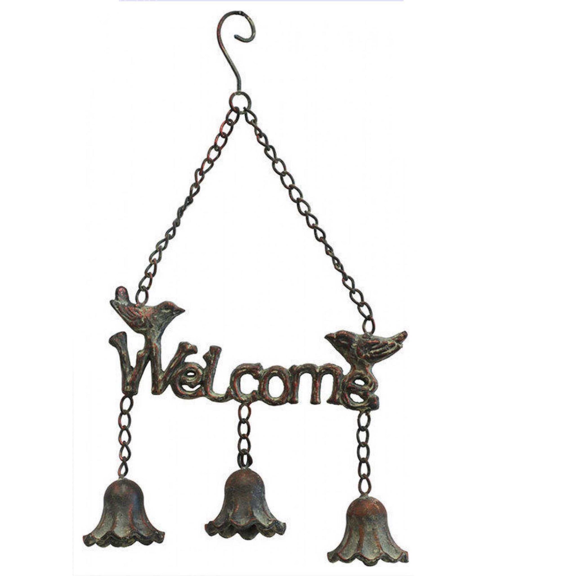 Chime Bell Welcome Birds Rustic Garden - The Renmy Store Homewares & Gifts 