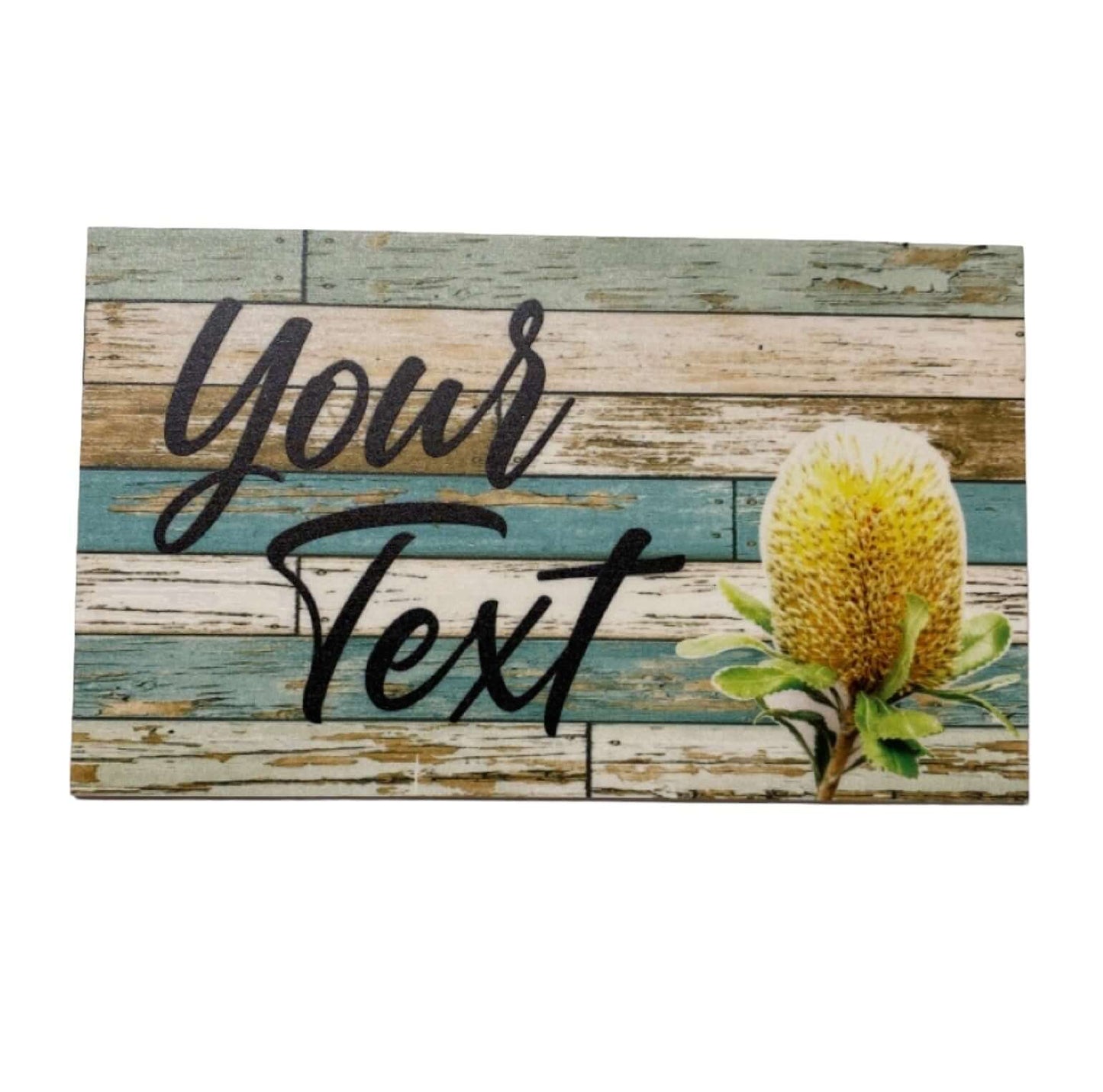 Banksia Flower Custom Personalised Blue Sign - The Renmy Store Homewares & Gifts 