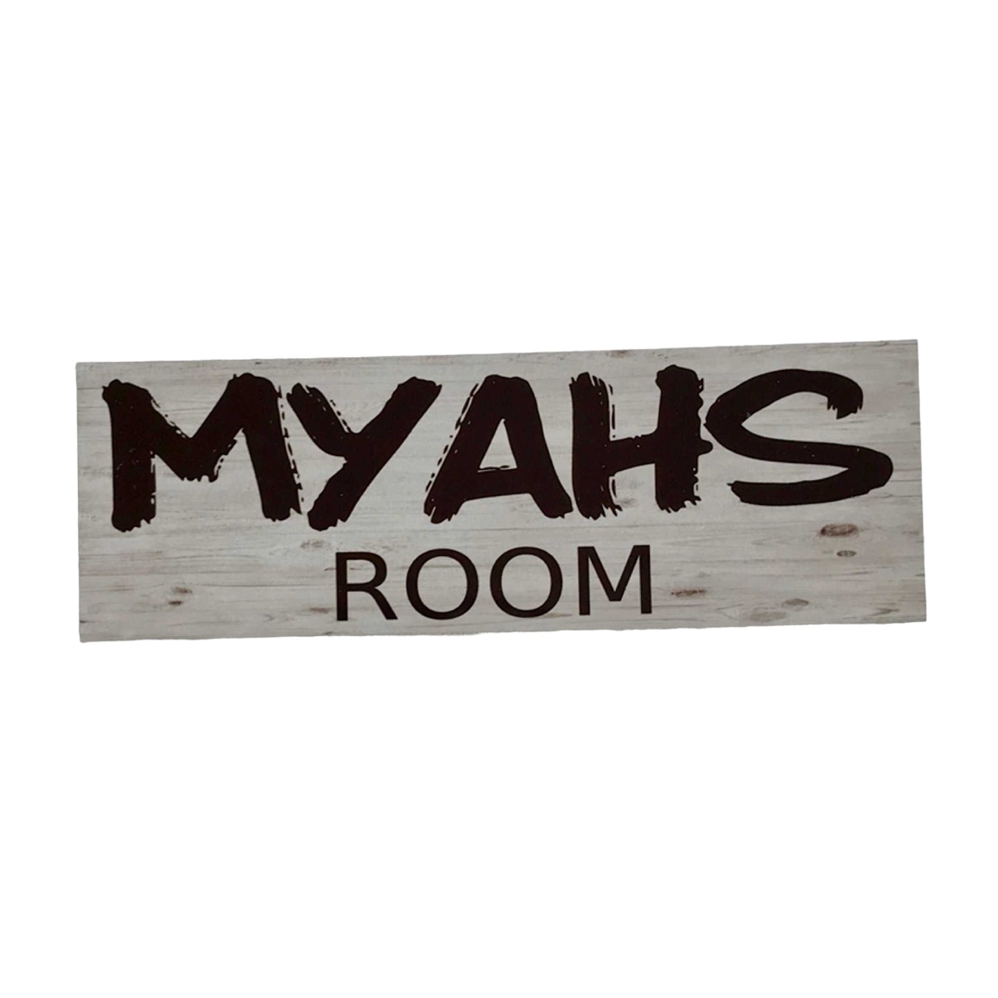 Custom Your Name Timber Look Room Sign Wall