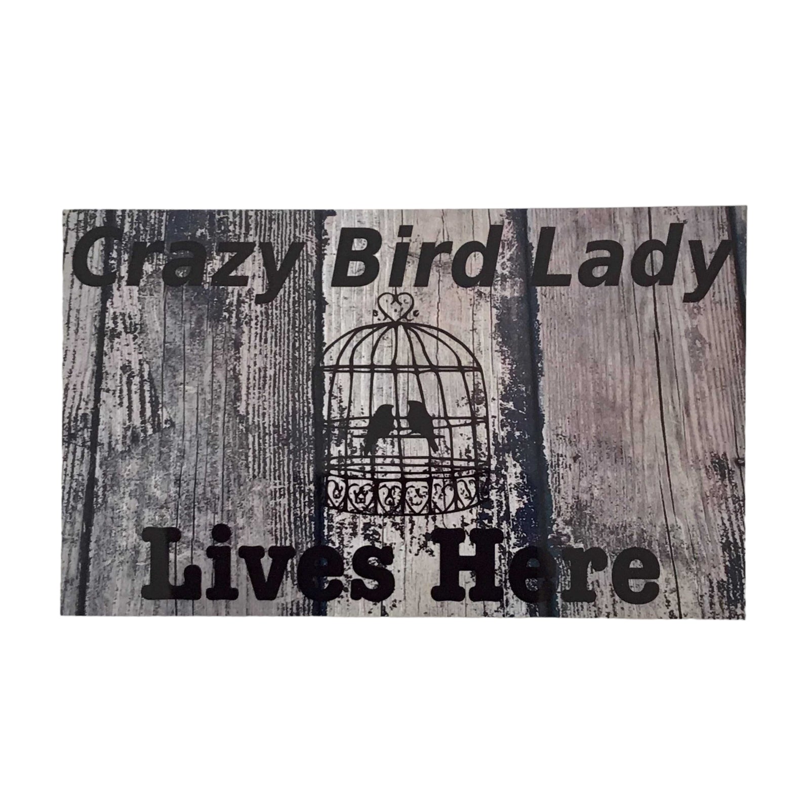 Crazy Bird Lady Lives Here Sign - The Renmy Store Homewares & Gifts 