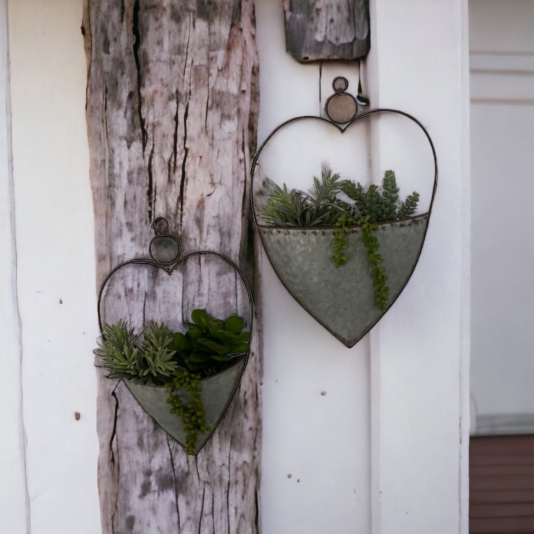 Heart Hanging Set Rustic Planter Pot - The Renmy Store Homewares & Gifts 