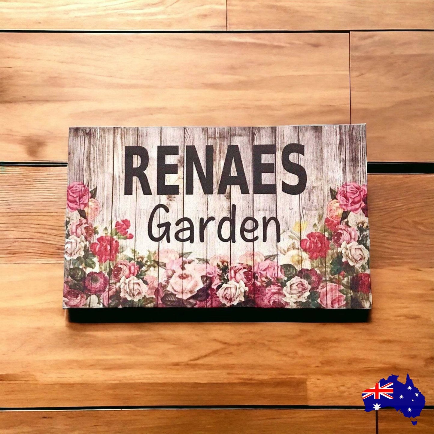 Floral Garden Rose Personalised Custom Sign - The Renmy Store Homewares & Gifts 