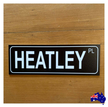 Street Black Custom Personalised Sign - The Renmy Store Homewares & Gifts 