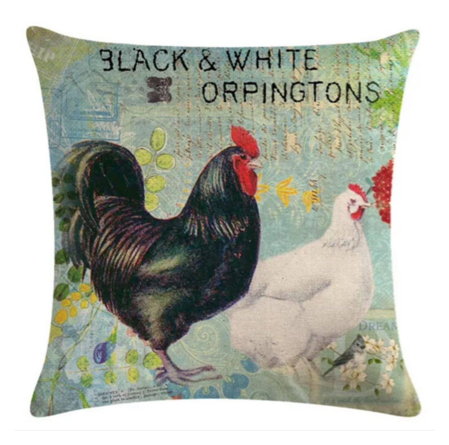 Cushion Pillow Chicken Rooster Orpingtons - The Renmy Store Homewares & Gifts 