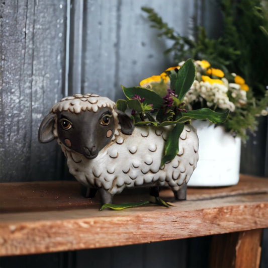 Sheep Grey Pot Plant Planter - The Renmy Store Homewares & Gifts 