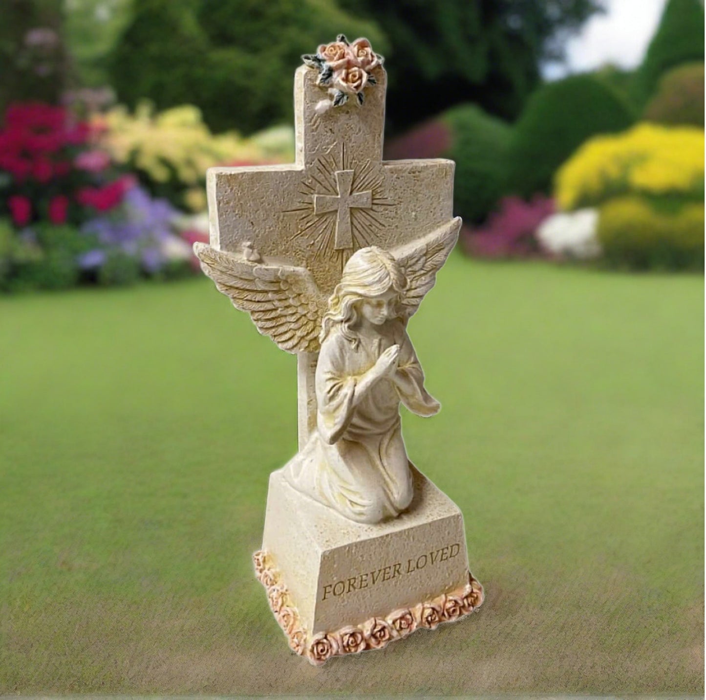 Angel Cherub Cross Memorial