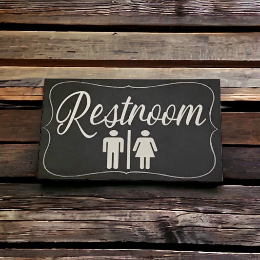 Vintage Restroom Toilet Door Sign - The Renmy Store Homewares & Gifts 