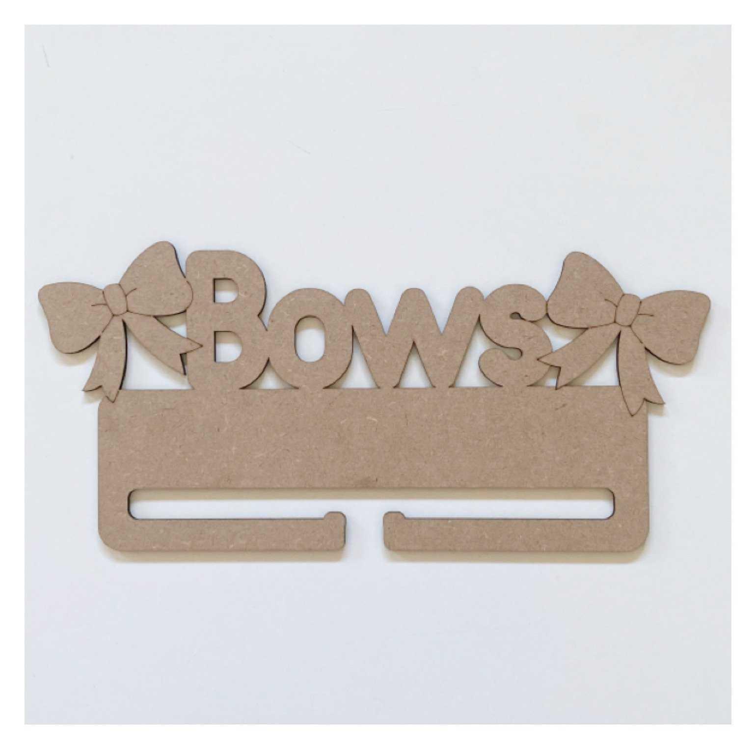 Bows Girls Bow Holder Organiser MDF Wooden DIY Craft - The Renmy Store Homewares & Gifts 