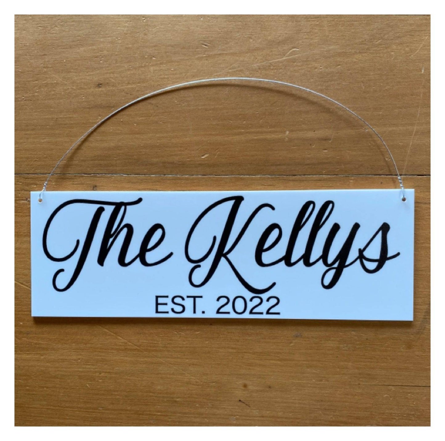 Family Name Custom Personalised White Sign - The Renmy Store Homewares & Gifts 