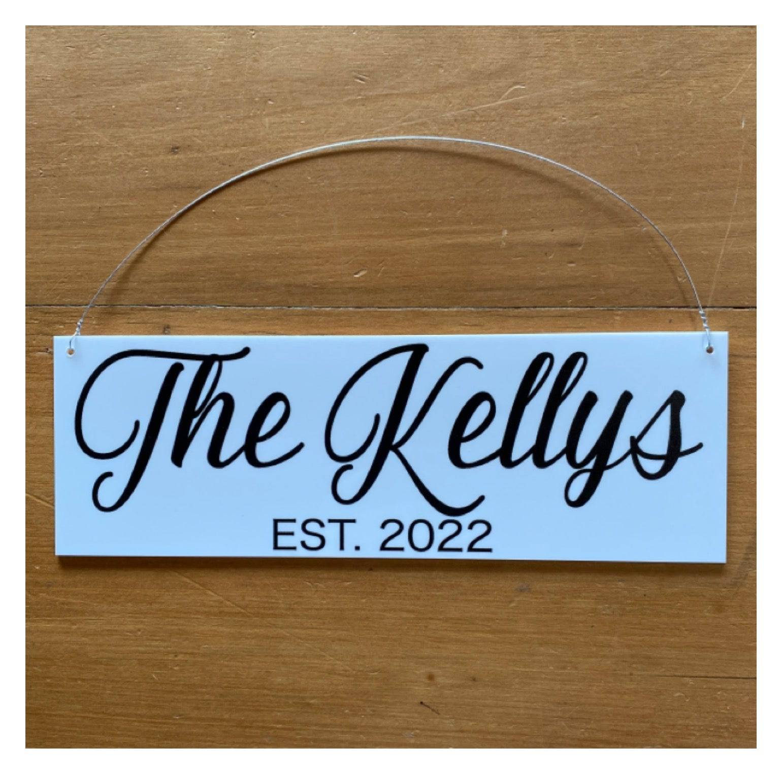 Family Name Custom Personalised White Sign - The Renmy Store Homewares & Gifts 