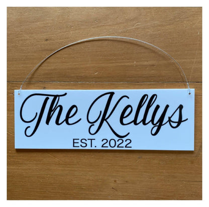 Family Name Custom Personalised White Sign - The Renmy Store Homewares & Gifts 