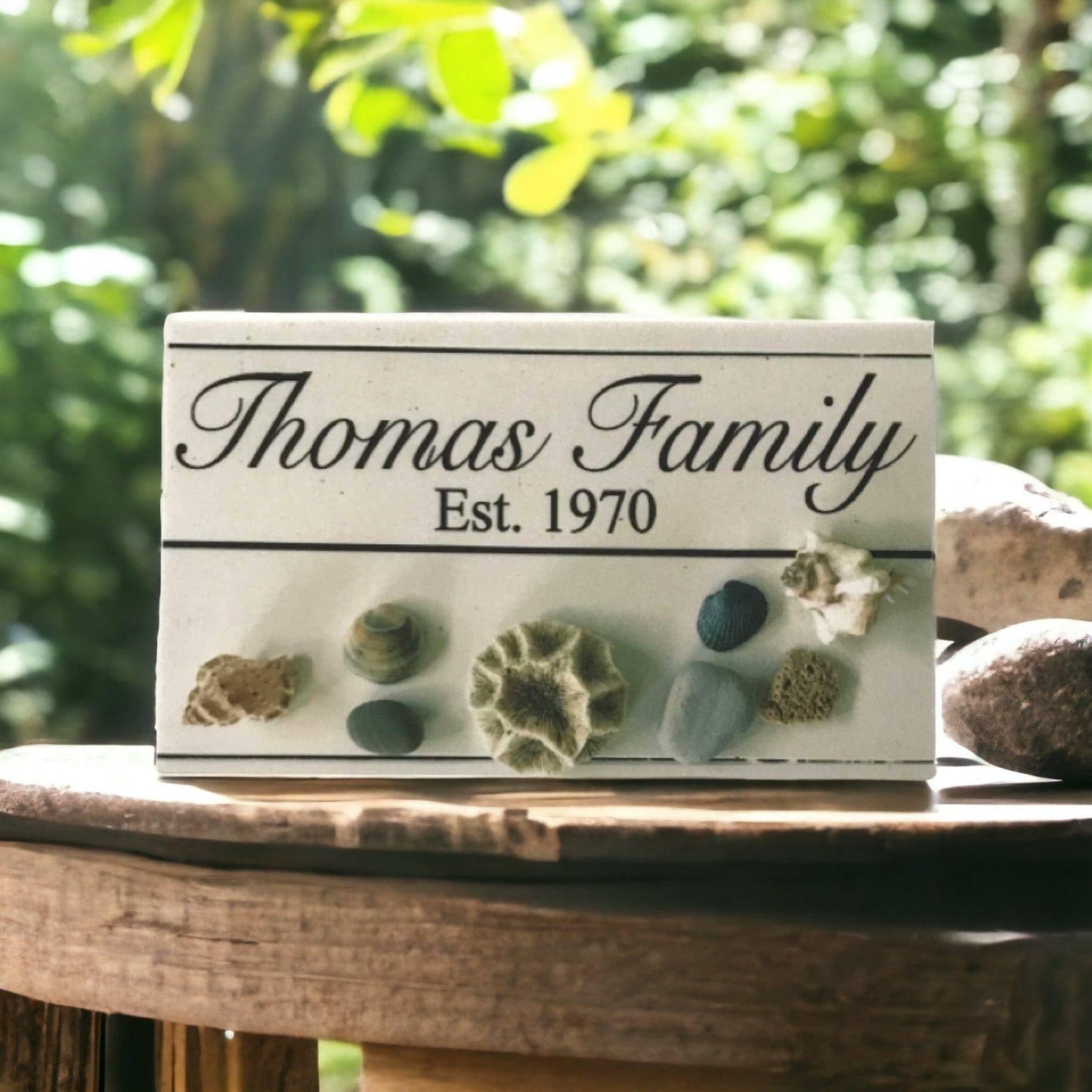 Family Custom Personalised Est Beach House Rustic Sign - The Renmy Store Homewares & Gifts 