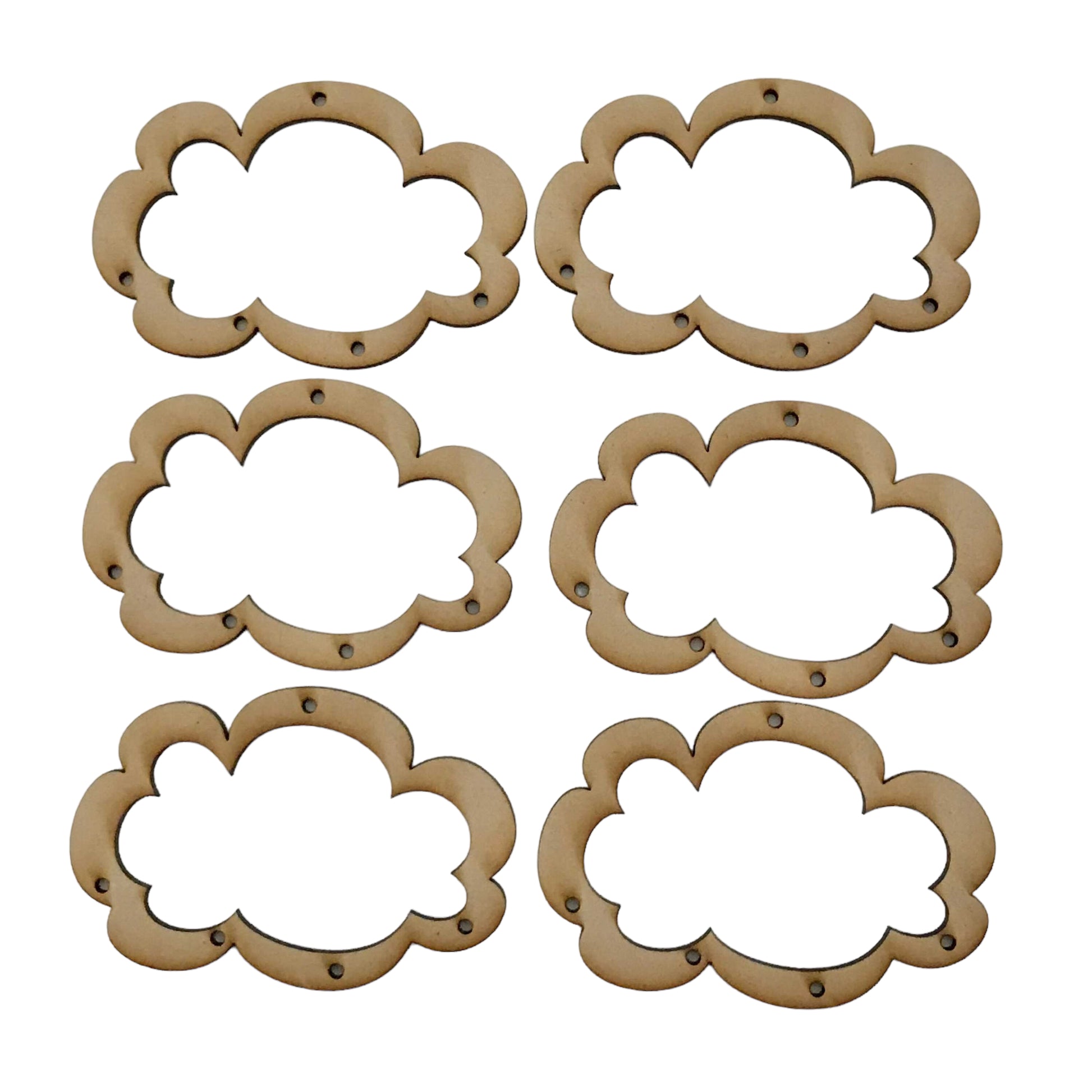 Cloud Mobile DIY Raw Wooden MDF DIY Craft - The Renmy Store Homewares & Gifts 