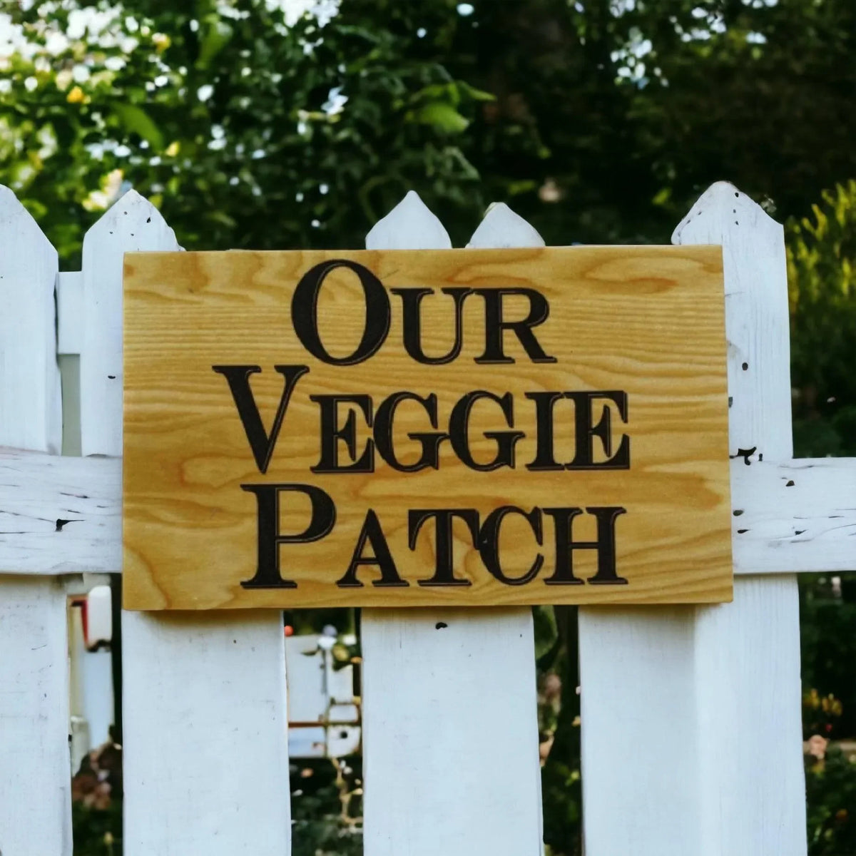 Our Veggie Patch Rustic Timber Look Sign – The Renmy Store Homewares ...