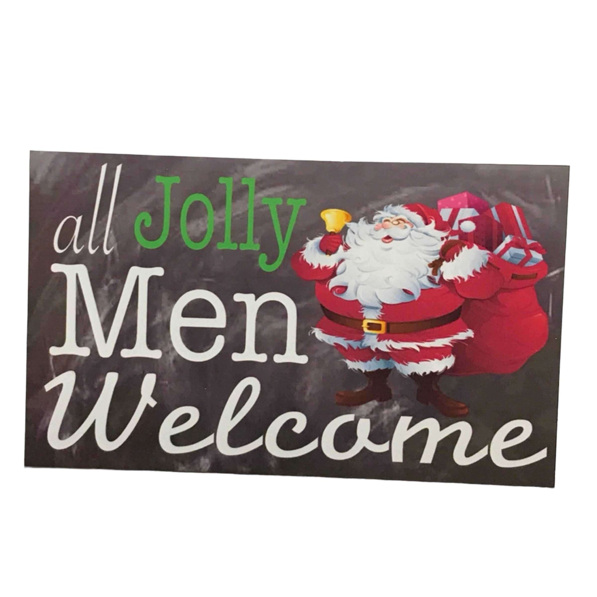 All Jolly Men Welcome Santa Christmas Sign - The Renmy Store Homewares & Gifts 