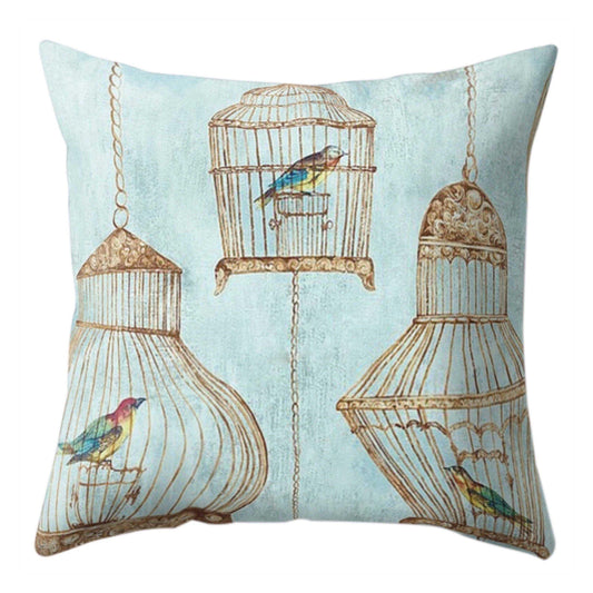 Cushion Pillow Vintage Paris Bird Cage - The Renmy Store Homewares & Gifts 