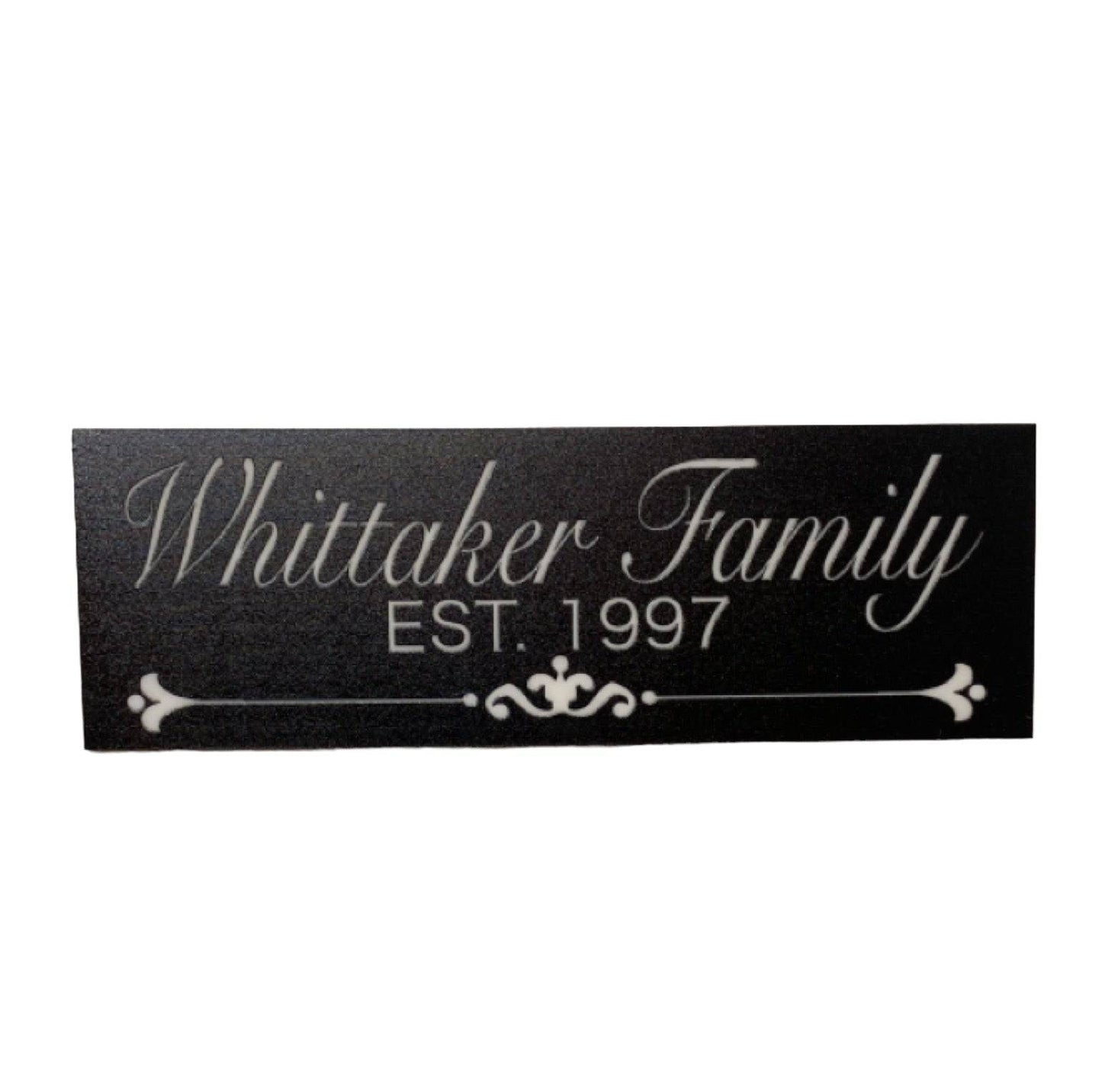 Family Name Custom Personalised Vintage Black Sign - The Renmy Store Homewares & Gifts 