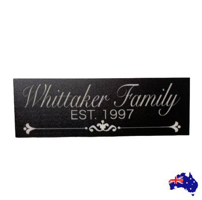 Family Name Custom Personalised Vintage Black Sign - The Renmy Store Homewares & Gifts 