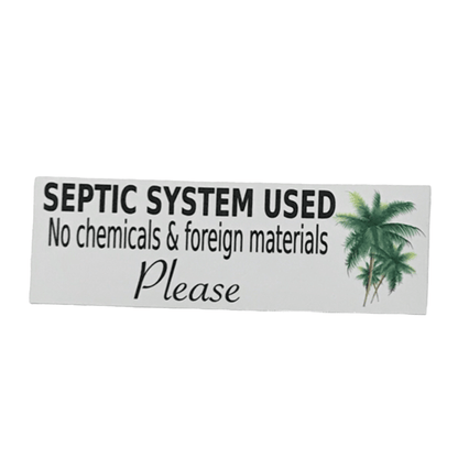 Toilet Septic System Tropical Palm Trees Sign - The Renmy Store Homewares & Gifts 