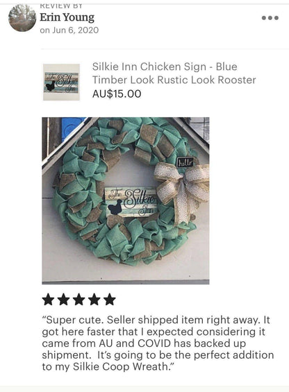 The Silkie Inn Blue Sign - The Renmy Store Homewares & Gifts 