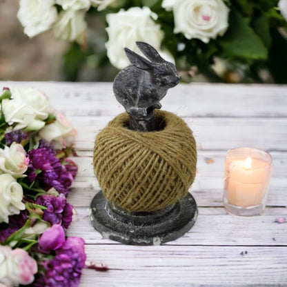 String Holder Rustic with Rabbit - The Renmy Store Homewares & Gifts 