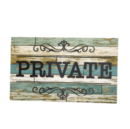 Private Rustic Blue Sign - The Renmy Store Homewares & Gifts 